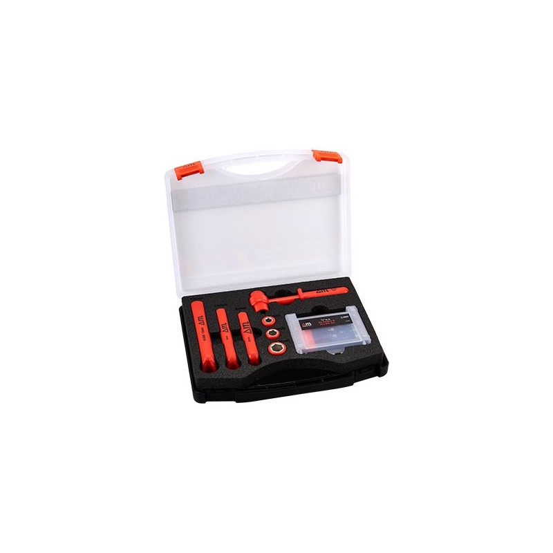 1 pcs - ITL Insulated Tools Ltd 8-Piece 1/4 in Standard Socket/Spanner/Bit Set with Ratchet, 6 point