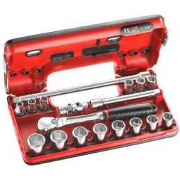 1 pcs - Facom 3/8 in 6 Point Socket Ratchet Bit Set