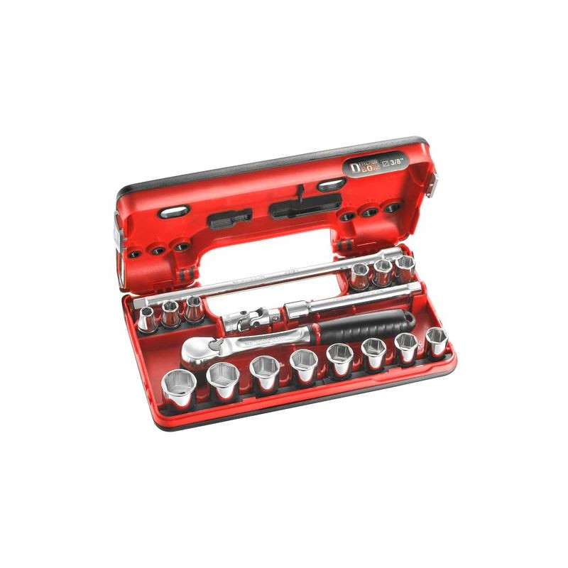 1 pcs - Facom 3/8 in 6 Point Socket Ratchet Bit Set