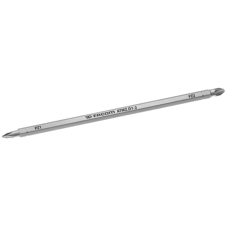 1 pcs - Facom Pozidriv Reversible Screwdriver Blade, PZ1, PZ2 Tip