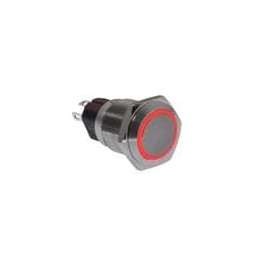 1 pcs : PVA3H2B0SS3R1 - Pushbutton Switches Anti-vandal, SPDT, On-(On), Panel Mount, Front, Silver, LED, RGB, IP65