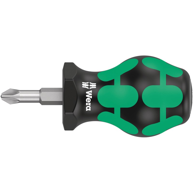 1 pcs - Wera Pozidriv Stubby Screwdriver, PZ2 Tip