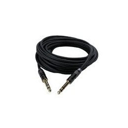 1 pcs : IO-BP176003-T3MBK - Audio Cables / Video Cables / RCA Cables Balanced Patch Cable, 1/4'TRS to 1/4'TRS, Black & Gold Conn