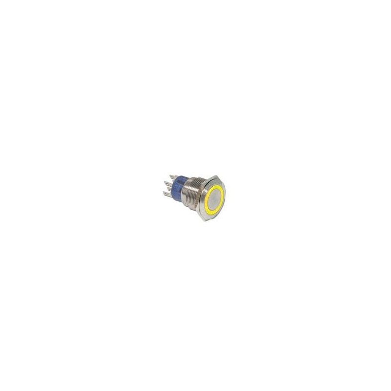 1 pcs : ULV7F2G11341 - Pushbutton Switches 3A 250VAC 2P ON-ON BLU LED 3V 3.5N IP67