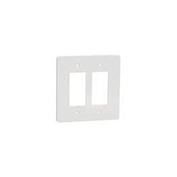 1 pcs : SQWS141002WH - Switch Fixings 2 GANG MID+ WALL PLATE WH