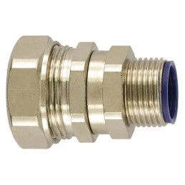 10 pcs - Flexicon Straight, Swivel, Conduit Fitting, 20mm Nominal Size, M20, Nickel Plated Brass
