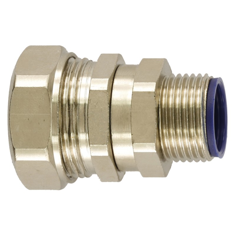 10 pcs - Flexicon Straight, Swivel, Conduit Fitting, 20mm Nominal Size, M20, Nickel Plated Brass