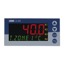 1 pcs - Jumo di 308 Digital Indicator, 96 x 48 (1/8 DIN)mm, 4 Output Logic, Relay, 20 - 30 V ac/dc Supply Voltage