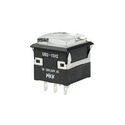 1 pcs : UB215KKW016CF-1JB - Pushbutton Switches SPDT ON (ON) 5A SUPER BRIGHT R/G