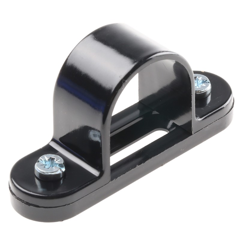 10 pcs - Schneider Electric Black PVC Saddle Clamp, 25mm Max. Bundle