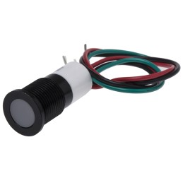 1 pcs - RS PRO Panel Mount Indicator, 12V dc, 14mm Mounting Hole Size, Lead Wires Termination, IP67