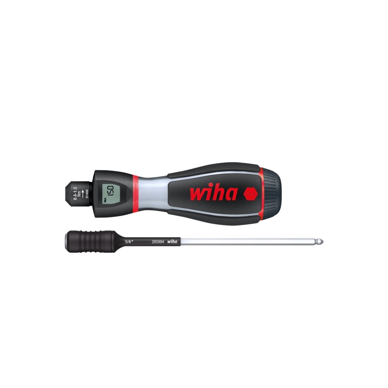 1 pcs - Wiha Tools Adjustable Hex Torque Screwdriver, 0.4 - 1.5Nm, 4 mm Drive, No, ± 6 % Accuracy