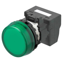 1 pcs - Omron M22N Series White Indicator, 24V dc, 22mm Mounting Hole Size, Screw Terminal Termination, IP66