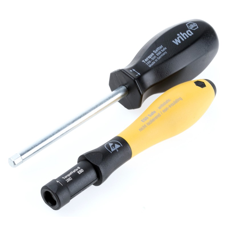 1 pcs - Wiha Tools Adjustable Hex Torque Screwdriver, 0.4 - 1.0Nm, 4 mm Drive, ESD Safe, ±6 % Accuracy