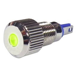 1 pcs - RS PRO Yellow Panel Mount Indicator, 24V, 8mm Mounting Hole Size, Lead Wires Termination, IP67