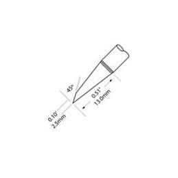 1 pcs : STV-DRH20CP - Soldering Irons Tip Hoof Drag 2mm (0.079in)