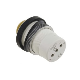 1 pcs - Signal Construct Yellow Panel Mount Indicator, 20 - 28V, 22mm Mounting Hole Size, IP67