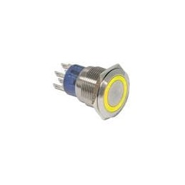 1 pcs : ULV7F2BSS351 - Pushbutton Switches ANTI-VANDAL, 3A 250VAC, SPDT On-(On), Panel Mount, Front Solder