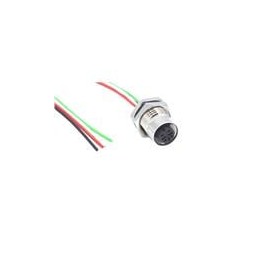1 pcs : FPM12A04I12CR02 - Sensor Cables / Actuator Cables M12 4P FML BRSS/NKL REAR M16 12 PIGTAIL