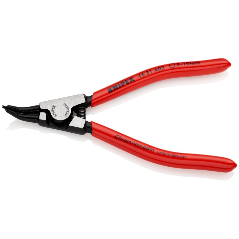 1 pcs - Knipex 46 31 A02 Circlip Pliers, 130 mm Overall, Bent Tip