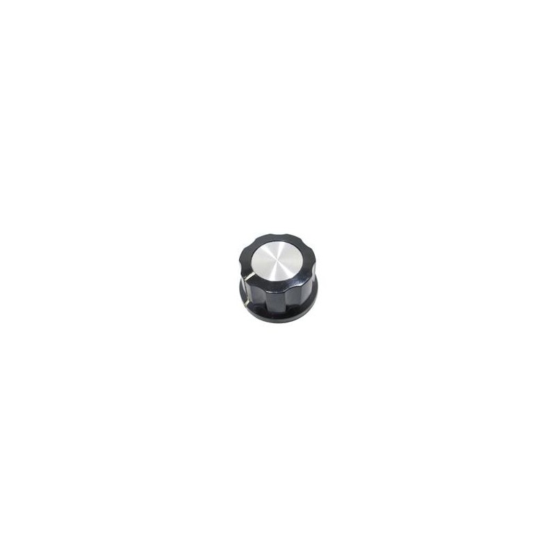 10 pcs : RN-99D-BS/6.4 - Knobs & Dials Black Knob 1.04D X .56H