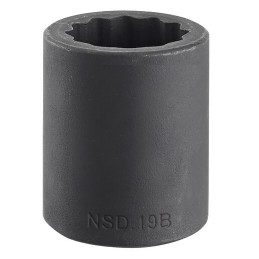 1 pcs - Facom 18mm, 1/2 in Drive Impact Socket Standard Impact Socket, 38 mm length