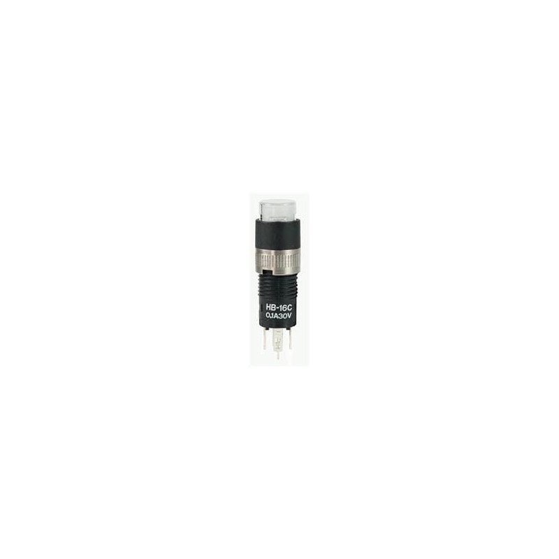 1 pcs : HB16CKW01-6G-JB - Pushbutton Switches SPDT ON-ON RND BLUE LED/CLR-WHT CAP