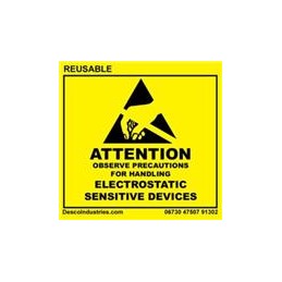 1 pcs : 06730 - Labels & Industrial Warning Signs LABELS 2' X 2' REUSABLE 500 ROLL