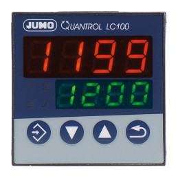 1 pcs - Jumo QUANTROL PID Temperature Controller, 48 x 48mm 1 (Analogue) Input, 2 Output Logic, Relay, 110 - 240 V ac