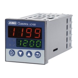 1 pcs - Jumo QUANTROL PID Temperature Controller, 48 x 48mm 1 (Analogue) Input, 2 Output Logic, Relay, 110 - 240 V ac