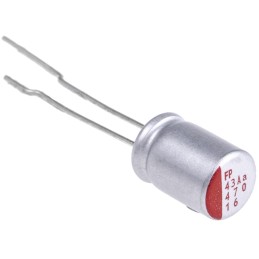 10 pcs - Nichicon 47μF Polymer Aluminium Solid Electrolytic Capacitor 16V dc, Radial, Through Hole - RNS1C470MDS1JX