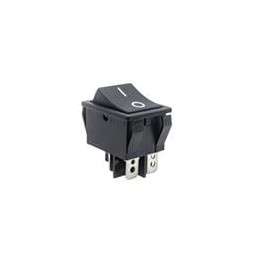1 pcs : R5ABLKBLKFF0 - Rocker Switches DPST OFF-ON PNL 15A
