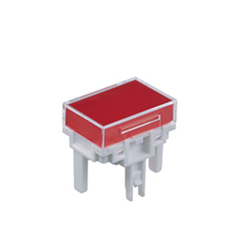 1 pcs - NKK Switches Red/Clear Push Button Cap for Use with LB Series Pushbuttons, 19.4 x 13.2 x 11mm