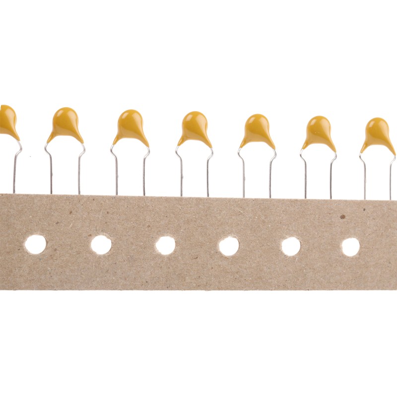 250 pcs - Vishay Single Layer Ceramic Capacitor (SLCC) 100pF 2kV dc ±10% Y5R Dielectric, F, Through Hole +125°C Max Op. Temp.