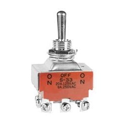1 pcs : S33T - Toggle Switches 20A 125-250VAC 20VDC 3PDT ON-OFF-ON