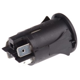 1 pcs - Molveno Illuminated Push Button Switch, Latching, Panel Mount, 25mm Cutout, DPST, Green LED