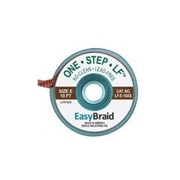 1 pcs : LF-E-10AS - Desoldering Braid / Solder Removal DESOLDERING BRAID, LEAD FREE, .125' X 10', ANTISTATIC, 25/PACK