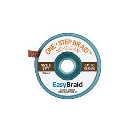 1 pcs : OS-E-5AS - Desoldering Braid / Solder Removal DESOLDERING BRAID, ONE STEP, 0.125' x 5', ANTISTATIC, 25/PACK