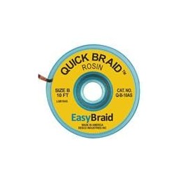 1 pcs : Q-B-10AS - Desoldering Braid / Solder Removal DESOLDERING BRAID, QUICK BRAID, .050' X 10', ANTISTATIC, 25/PACK