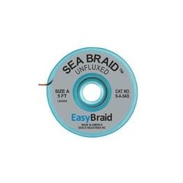 1 pcs : S-A-5AS - Desoldering Braid / Solder Removal DESOLDERING BRAID, SEA BRAID, UNFLUXED .025' X 5', ANTISTATIC, 25/PACK