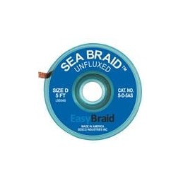 1 pcs : S-D-5AS - Desoldering Braid / Solder Removal DESOLDERING BRAID, SEA BRAID, UNFLUXED .100' X 5', ANTISTATIC, 25/PACK