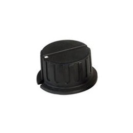 10 pcs : PN-38A/6.4 - Knobs & Dials Black Knob Black 1.37D X .71H