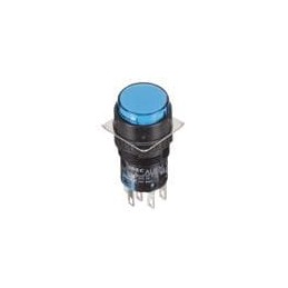 1 pcs : AL6M-M21-S - Pushbutton Switches A6 ILL PB DPDT LED 5V