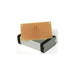 1 pcs : KBOX1-AC-SV-PR2H - Component Kits Silver AlumBox Size1 80 x 54 x 23mm