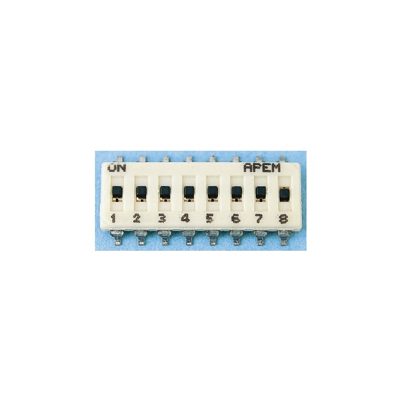 1 pcs - APEM 6 Way Surface Mount DIP Switch SPST