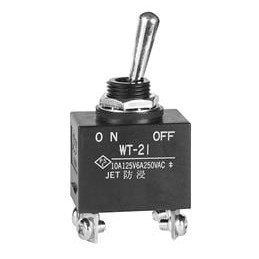 1 pcs : WT21T - Toggle Switches ON None OFF DPST Screw Lug Panel Mnt