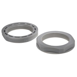 25 pcs - RS PRO Grey Nylon 66 Cable Gland Locknut, PG29 Thread, IP68