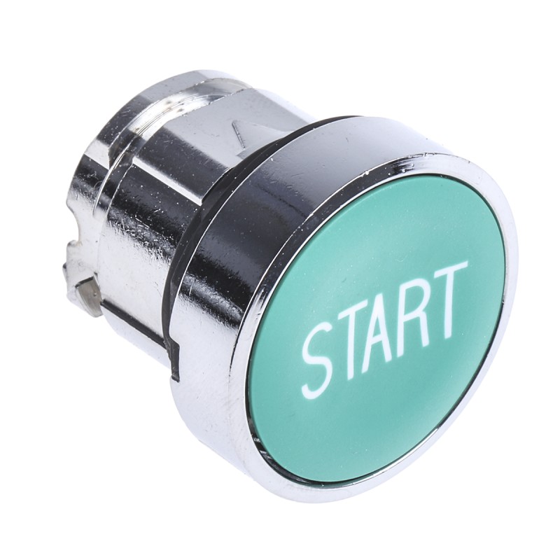 1 pcs - Schneider Electric Harmony XB4 Series Green Illuminated Spring Return Push Button Head, 22mm Cutout, IP66, IP67, IP69K