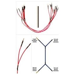 1 pcs : 922-0003-01 - Jumper Wires 5ea Red ML/FEM 11' 4 Way BusJmprs/40 Hdrs