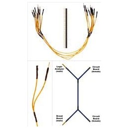 1 pcs : 922-0004-01 - Jumper Wires 5ea YLW ML/FEM 11' 4 Way BusJmprs/40 Hdr